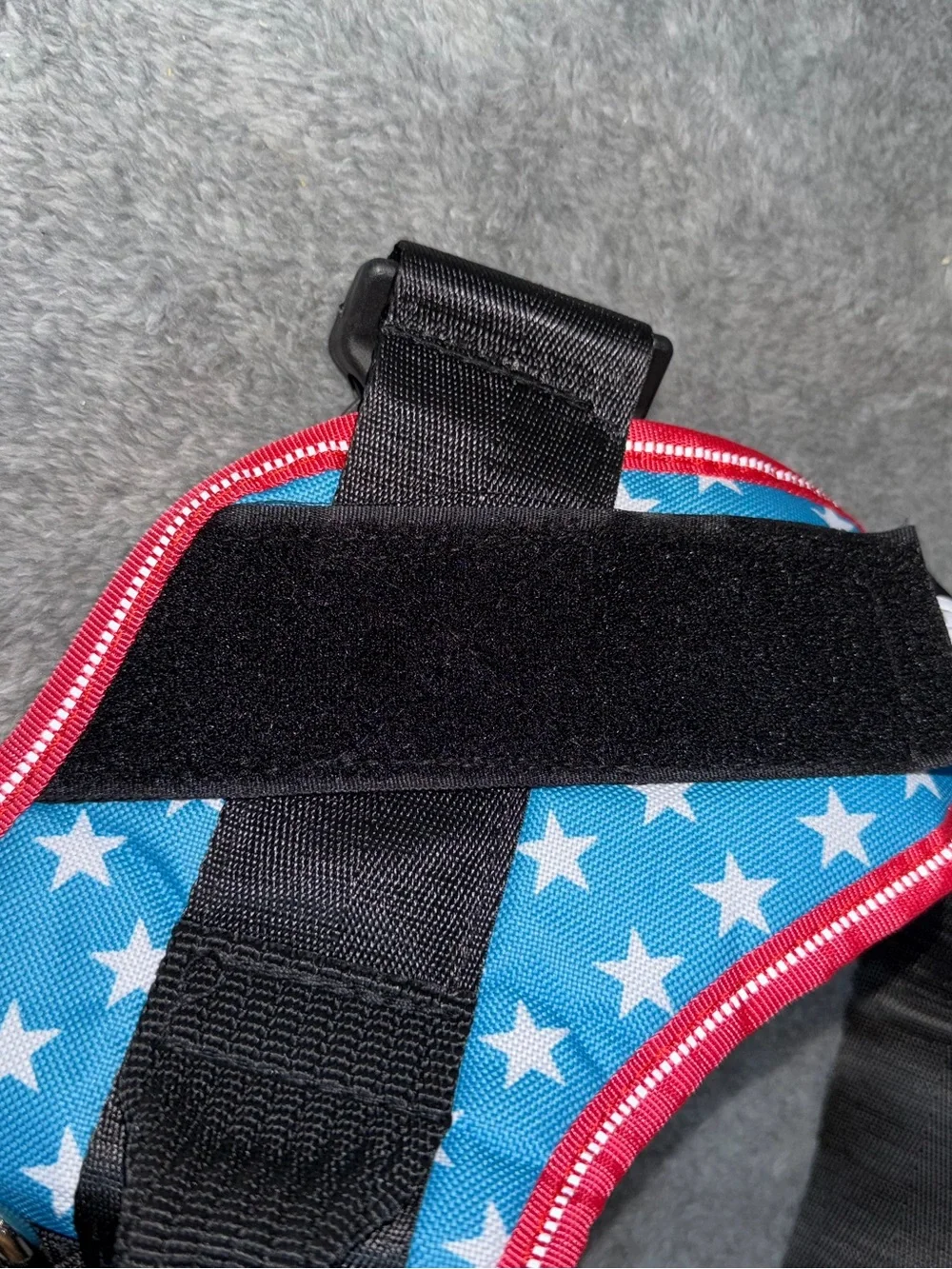 Patriotic Dog Harness Blue With White Stars Doggy Kingdom Size Large